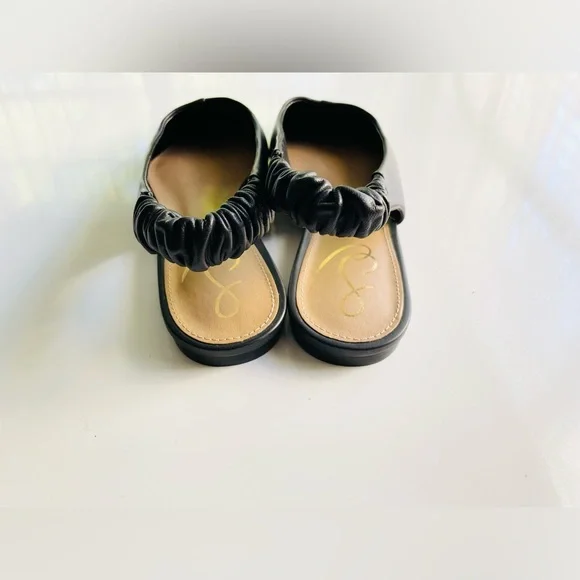 New Sam Edelman Whitney black leather pointed toe flats, sz 8.5. Orig $140+ - Picture 3 of 12